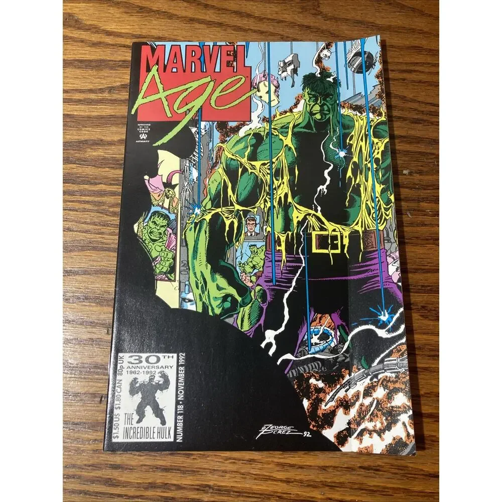 Marvel Comics Marvel Age #118 November 1992 30th Anniversary Hulk comic book